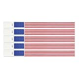Patrotic Tyvek Wristbands Party Accessory  1 count 100 Pkg 