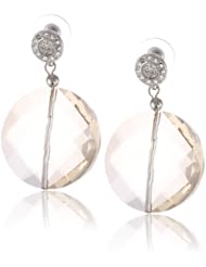 Kenneth Jay Lane Crystal Top, Champagne Faceted Drop Earrings