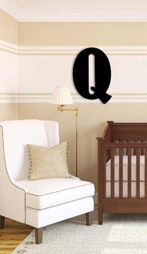 Munch Oversized Black Wood Letters, Q