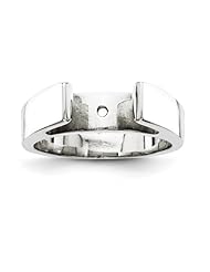 14k White Gold Peg Set Solitaire Ring Semi-Mounting, No Center Stone Included