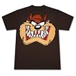 Looney Tunes Taz Bigger Face Men's Brown T-shirt