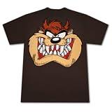 Looney Tunes Taz Bigger Face Men's Brown T-shirt