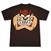 Looney Tunes Taz Bigger Face Men's Brown T-shirt