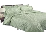 IMAGE OF Gramercy Park Circle Jacquard 300 Thread Count Easy Care Full/Queen Duvet Cover Set, Sage