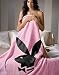 Licensed Queen Size Blanket- Playboy Bunny (Pink)