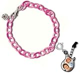 Licensed Naked Brothers Band Guitar Charm & Pink Bracelet Set