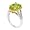 Vintage Royal Engagement Ring w/Peridot & White CZs Size 5