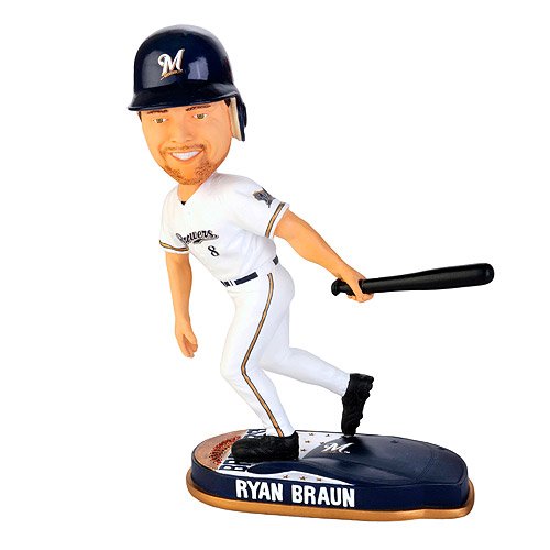 Milwaukee Brewers Ryan Braun Helmet Base Bobblehead
