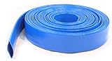 Inside 4" 100mm 33Ft Layflat PVC Water Delivery Hose Discharge Pipe Pump Irrigation Blue Fire Tubing