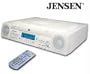Under Cabinet Stereo CD Player AM/FM Clock Radio with Remote - JCR-280