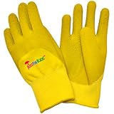 G & F 2040-2G JustForKids Premium Micro Foam Texture Coating Kids All Purpose Gloves, Yellow/Green