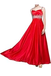 Charmeuse Empire   Waistline Sequined Spaghetti Strap Evening Dress/Prom Dress 
