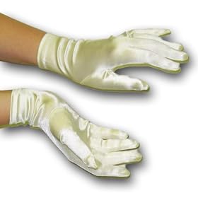Beautiful Wrist Length Short Satin Gloves in Assorted Colors