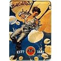 Bacardi Fallschirmspringerin Blechpostkarte