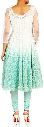 Elisha Wadhwani Indian Bollywood Designer Wear Green, White Women Ethnic Wear