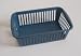 NEW 2 X METALLIC BLUE HANDY STORAGE BASKET 25x16x8 cms