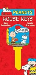 Peanuts Charlie Brown Good Grief Schlage SC1 House Key Keys