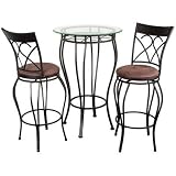 Fancy Three Piece Bistro Table Set in Galaxy Bronze