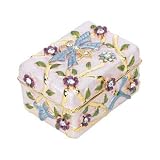 Pink Butterfly Jeweled Trinket Box