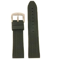 Watch Band Rubber Silicon Black Divers Sports Strap 22mm