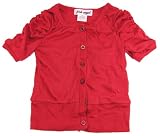 Pink Angel Newborn/Baby-Girls 3-9M Cherry Ruched Sleeves Cardigan