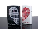 ZIPPO ジッポ ライター チェックマイハート ペアーセット CMH-BWの画像