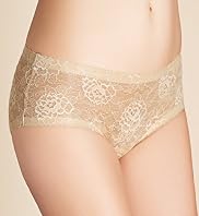 No VPL Low Rise All-Over Floral Lace Bonded Shorts