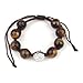 Shamballa Hip Hop Style Eight Tiger Eye Beads and