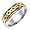 7mm 18K Two Tone Gold Irish Celtic Wedding Ring