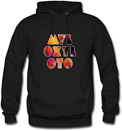 LHZO Printing Girl's Coldplay Graphic Cotton Hoodie Sweatshirt Medium Black