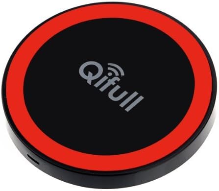 Qifull Qt20 Qi Standard Wireless Charger Pad for Google Nexus 5 / 4 / 7 Nokia Lumia 920 / 820 HTC 8x / Droid DNA (Black+red)