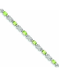 Genuine .925 Sterling Silver Peridot Bracelet 10.3 Grams . 100% Satisfaction Guaranteed.