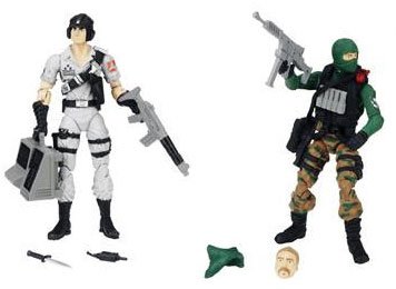 41hpOE99nGL G.I. JOE Hasbro 25th Anniversary 3 3/4 Wave 6 Action Figures Comic Book 2 Pack Beachhead and Mainframe