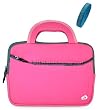 Neoprene Sleeve Lenovo Carry Case (Dual Pocket Pink with Handle) for Lenovo S10-1311uw 10.2-inch + Bonus Wristband