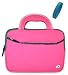 Neoprene Sleeve Lenovo Carry Case (Dual Pocket Pink with Handle) for Lenovo S10-1311uw 10.2-inch + Bonus Wristband