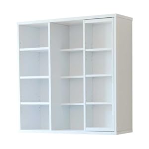 【クリックで詳細表示】Frama Furniture(フラマファニチャー) 低ホルムアルデヒド シングルスライド書棚 ホワイト KSS-0005EWH