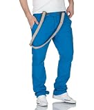 Urban Surface Herren Chino Hose mit Hosenträger by Eight2Nine Jeans MOD 3576 blau D.G