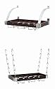 Concept Housewares WR-49526 Solid-Wood Ceiling/Wall-Mount Wine Rack, Espresso, 6 Bottle