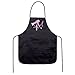 Women's Crystal Rhinestone Stylist Salon Hair Dryer Bib Apron (Black/Pink)