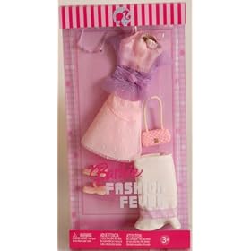 Barbie Fashion Fever Doll's Cloth Assortment Set (6+ Pieces) K8486 with 1 Tops, 2 Skirts, 1... by Barbie