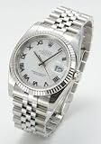 [ロレックス]ROLEX 腕時計 Ref.116234 デイトジャスト WGベゼル 5連ブレス ホワイト ローマン Ref.116234 R メンズ [並行輸入品]