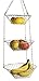GinsonWare Chromed 3 Tiers Hanging Fruits Basket. 9