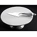 Porcelain and Silver Cake Plate and Server