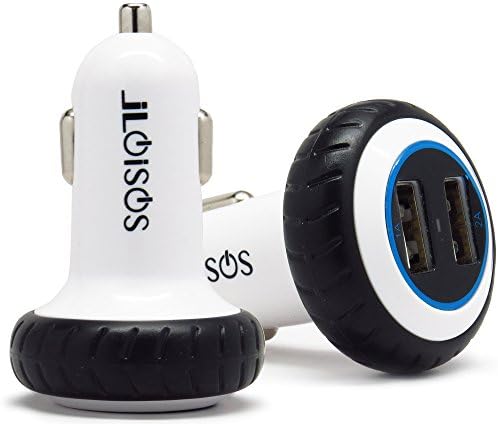 Car Charger, JLoisos 3A Dual USB Car Charger, Smart 2 Port Fast Portable Universal Dual USB Car Charger For All Apple, iPhone, iPad, iPod, Android, Samsung Galaxy, Smart Phone, Tablets (Black)