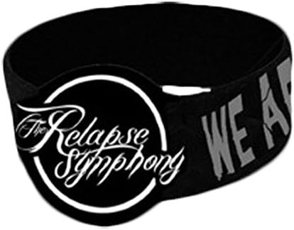 Relapse Symphony Men's We Are Broken Rubber Bracelet Black