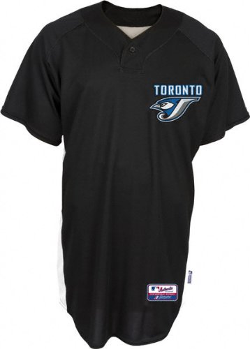 Toronto Blue Jays Authentic Home Batting Practice Jersey - Black/White Large