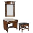 Tuscan Transitional style Dressing Table - Mirror - Stool Set Transitional New
