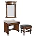 Tuscan Transitional style Dressing Table - Mirror - Stool Set Transitional New
