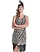 PrettyGuide Women's 1920s Sequin Paisley Racer Back Tassels Flapper Cocktail Dress