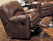 Walter Leather Rocker Recliner by Coaster - Brown Bonded Leather